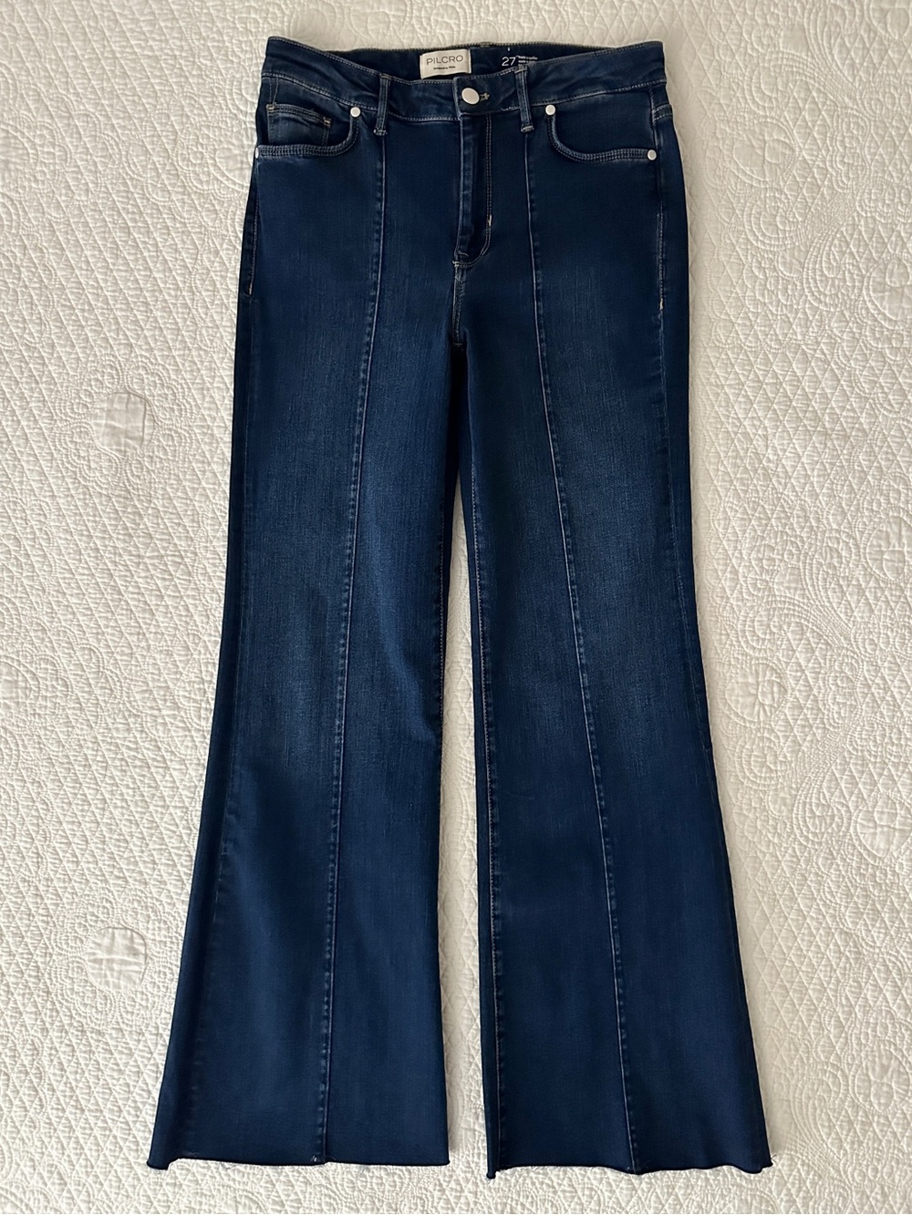 NWOT Pilcro Anthropologie Seamed High-Rise Wide-Leg Jeans Size 27 - Picture 13 of 16